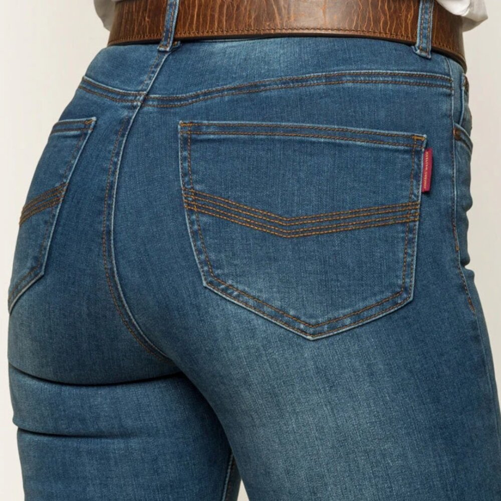 NWT Ringers Western Penny High Rise Bootleg Jean - Size 12 Long, Vin. Blue Wash